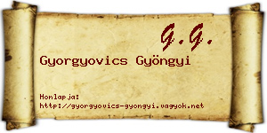 Gyorgyovics Gyöngyi névjegykártya