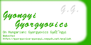 gyongyi gyorgyovics business card